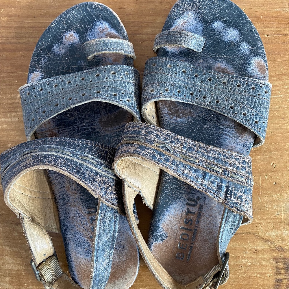Bed Stu Sandals Distressed Black 8